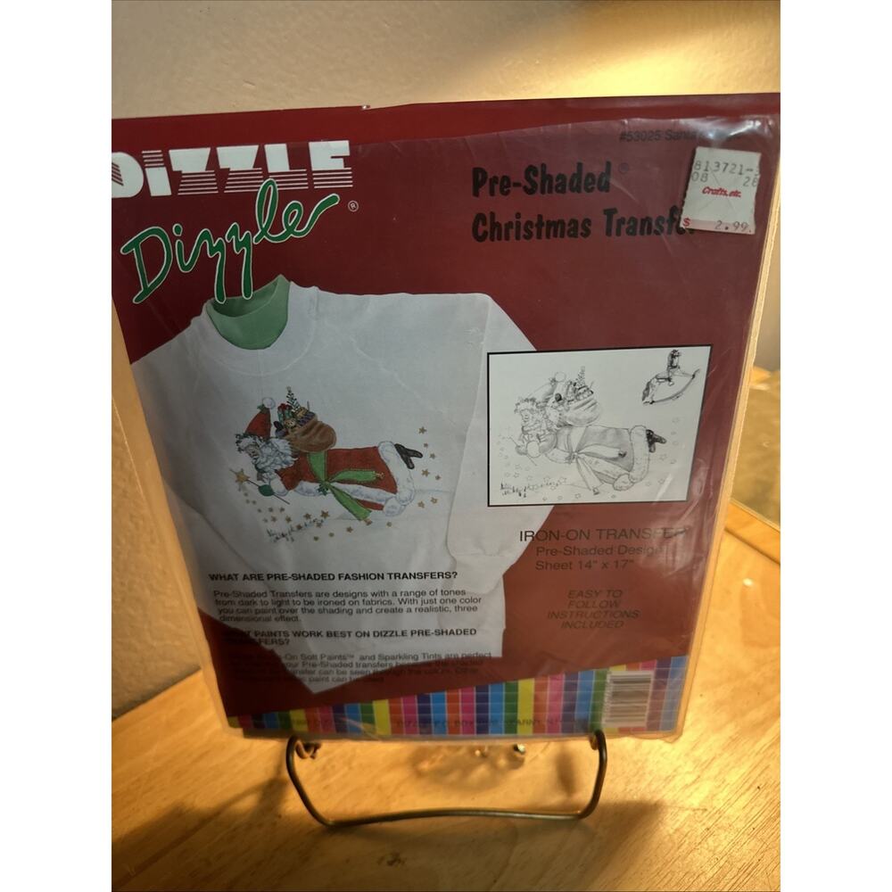 Iron-On Transfer Christmas Santa Vintage‎ Dizzle Fashion Art